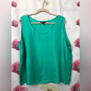 Teal Green Tank Top - T Shirt - 20W - Silk House